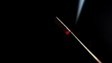 4k fast timelapse incense burning on black background