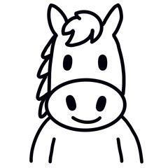 cute young horse character