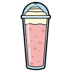 Refreshing Milkshake or Smoothie Illustration