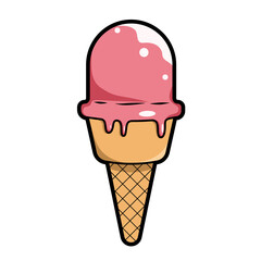 Delicious Ice Cream Cone Dessert