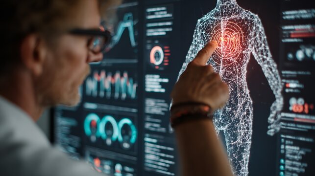 Exploring Human Anatomy through Digital Interface and Interactive Health Monitoring Technology