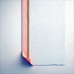 Close-up of a torn piece of paper, revealing layers of texture and color against a white background. The paper is partially peeled back, creating a visual contr