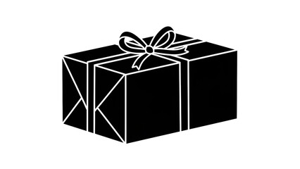 Obraz premium Elegant gift box illustration with ribbon, showcasing a present for special occasions