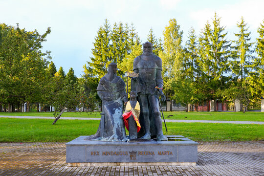 Statue of King Mindaugas near Aglona Basilica, Latvia &ndash; Symbol of Baltic Unity and Christian Heritage
