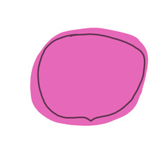 pink speech bubble