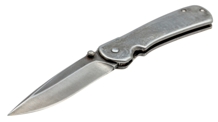 Pocket knife with sharp steel blade and metal handle, a versatile folding tool for everyday carry and utility