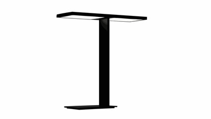 Modern Black LED Floor Lamp with Square Shades.