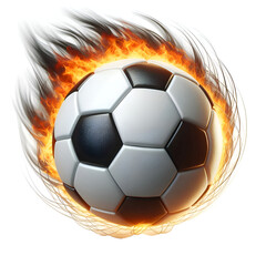 High-quality 3D rendered soccer ball featuring a modern black and white hexagonal design with clean, precise details. Isolated on a white background, this realistic football illustration is ideal for 