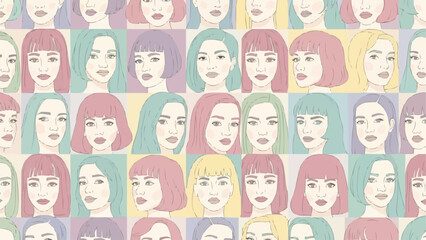 Diverse group of women showcasing individuality and collective strength.