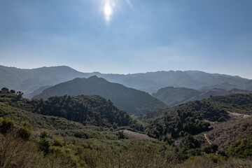 Overlook of Malibu Creek State Park, Mulholland Hwy. Santa Monica Mountains National Recreation Area. Los Angeles County, California
