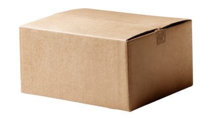 Cardboard box for packaging goods, shipping, and delivery, symbolizing e-commerce, logistics, and moving home
