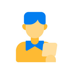 male teacher flat icon