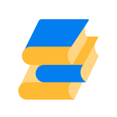 stacking books flat icon