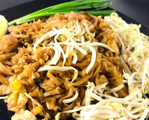 Pad Thai in plate , Thai famous street food.