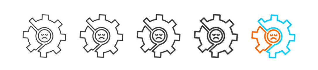  weaknesses icon set multiple style collection	