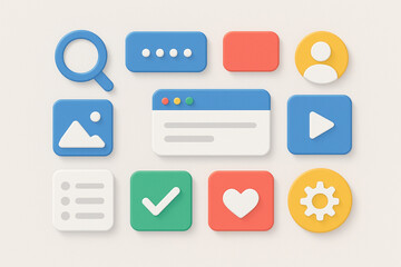 flat icons for web and mobile applications