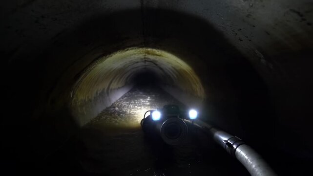 Sewer Pipe Inspection: Robotic Camera Explores Underground Drains