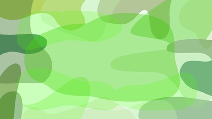 Vibrant Green Abstract Background with Soft Fluid Overlapping Shapes.