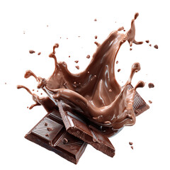 Two chocolate bars with caramel fillings filling cut in half
