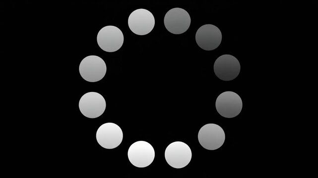 Stylish loading animation with circular pattern on a dark background for web design and applications