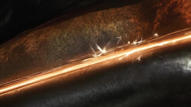 Medium shot showing laser heat treatment creating a consistent line pattern on a metallic component for stress relief and improved wear resistance.