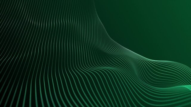 Turquoise color multiple parallel wavy lines modern design geometrical background