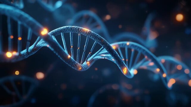 Stunning 3D DNA Helix Visualization in Vibrant Colors for Scientific and Educational Use - Powered by Adobe