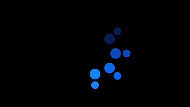 Minimal circular loading animation with rotating fading dots on black background, modern progress indicator loop, UI/UX preload spinner, buffering symbol