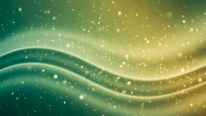 A magical flow of whisked teal and gold light, with shimmering bokeh effects creating a luxurious abstract backdrop