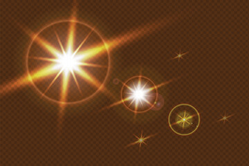 Radiant Optical Flares and Starburst Transparent Light Effects
