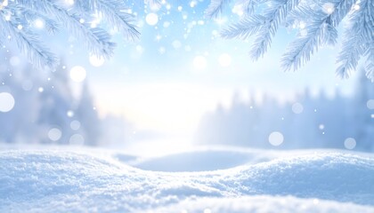 Frosted wonderland snowcovered hills soft light