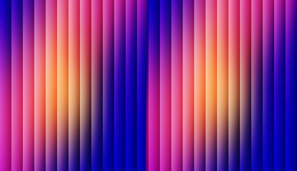 Obraz premium Abstract Vertical Lines Background with Symmetrical Purple, Pink, and Orange Glow