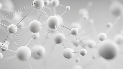 Obraz premium Exploring the future of technology a network of white spheres in business innovation automation and ai-driven cyber solutions