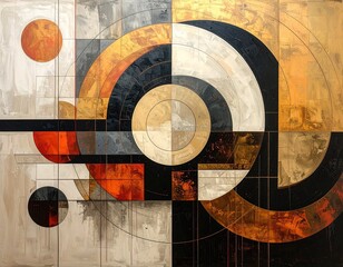 Abstract geometric painting