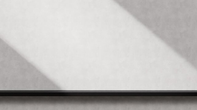 Minimal Wall Background with Shelf, Soft Moving Light and Slow Zoom