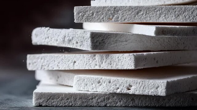Medium shot of ceramic heat treat insulation showcasing its durable texture and ability to withstand high temperatures minimizing energy loss in industrial settings.