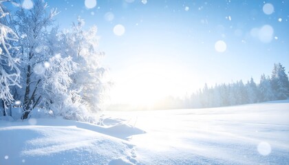 Winters snowy embrace trees sparkle brightly