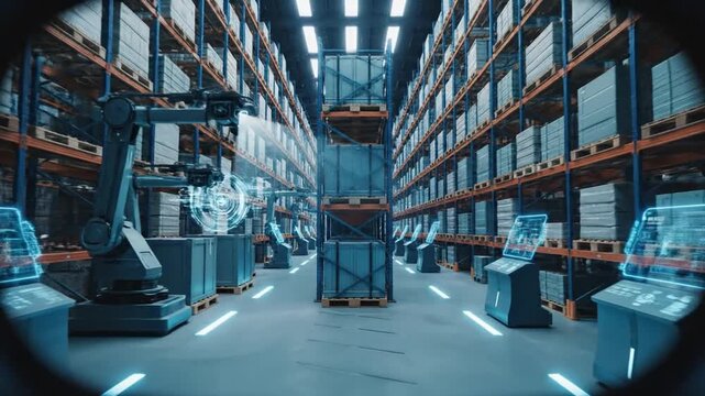 Abstract digital art of a person wearing a virtual reality headset dissolving into digital particle effect representing technology and future video 4k