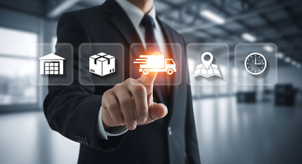 Streamline your logistics with modern delivery solutions, perfect for illustrating supply chain efficiency and transportation management for your business needs today