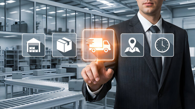 Professional solutions for efficient logistics and supply chain management with digital interface for streamlined shipping and delivery operations in a modern warehouse