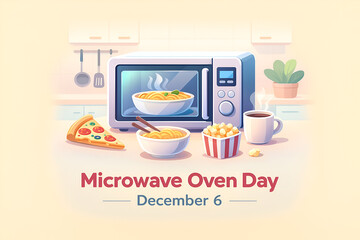 Abstract Gradient Mesh Microwave Oven Day Poster