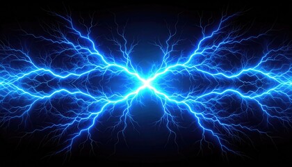 lightning in the night sky