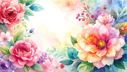 Watercolor floral arrangement