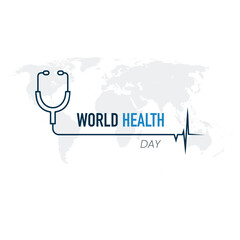 Modern illustration on the theme of World Health Day observed on April 7th every year. World Health Day Template for poster, social media, banner, card. 