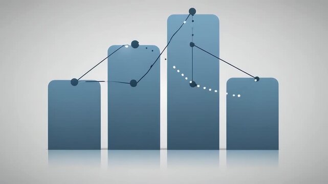 Animated Business Chart: Growth, Analysis, and Data Visualization.