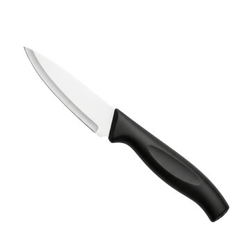 Culinary small paring knife isolated on transparent background for prep visuals
