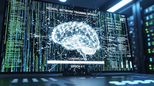 Loading neural codes running on computer screen during training epochs