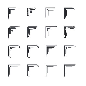 Elegant Corner Designs - A Collection of Decorative Elements.