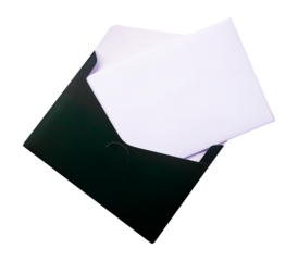 envelope with blank card isolated