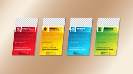 Vector Infographic Company Milestones Timeline Template with photo placeholders on gradient color diagonal columns. Timeline with photos description and icon